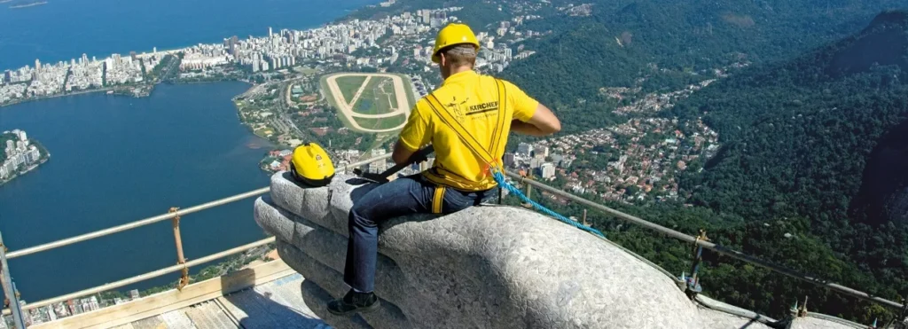 Kärcher no Cristo Redentor