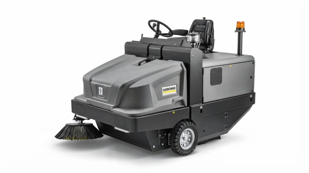 Varredeira Kärcher KM 130/300, com Aspiração, GLP ou Diesel, Para Grandes Áreas e Uso Industrial